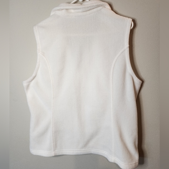 Columbia Fleece Full Zip Vest, White, Women's XL - Picture 6 of 6
